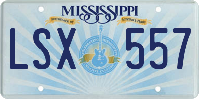 MS license plate LSX557
