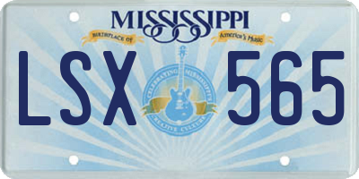 MS license plate LSX565