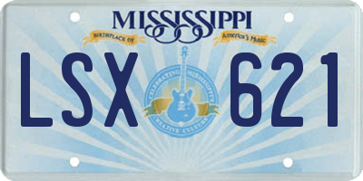MS license plate LSX621