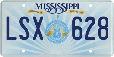 MS license plate LSX628