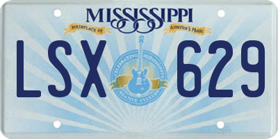 MS license plate LSX629
