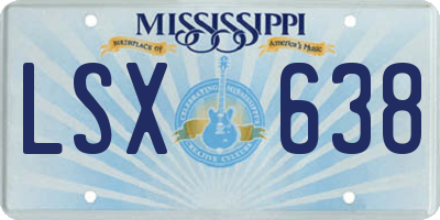 MS license plate LSX638