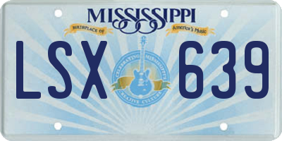 MS license plate LSX639