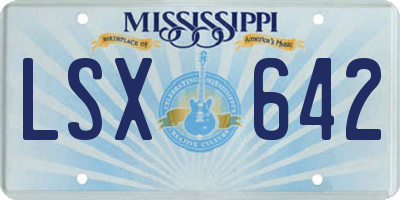 MS license plate LSX642