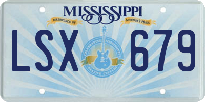 MS license plate LSX679
