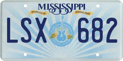 MS license plate LSX682