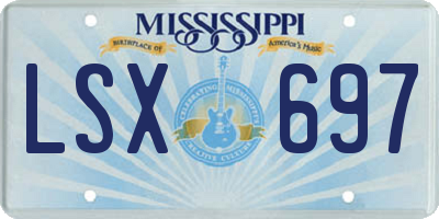MS license plate LSX697