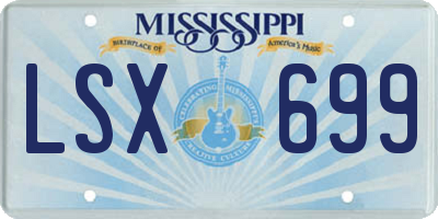 MS license plate LSX699