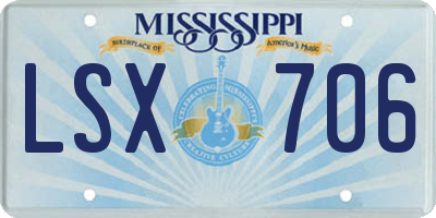 MS license plate LSX706