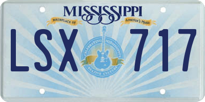 MS license plate LSX717