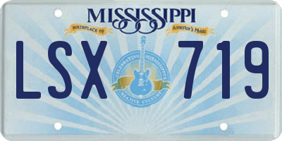 MS license plate LSX719