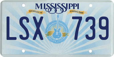 MS license plate LSX739