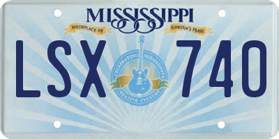 MS license plate LSX740