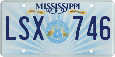 MS license plate LSX746