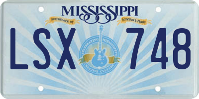 MS license plate LSX748