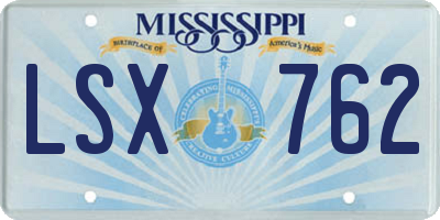 MS license plate LSX762