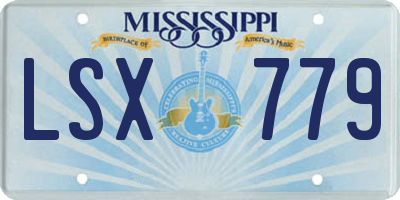 MS license plate LSX779