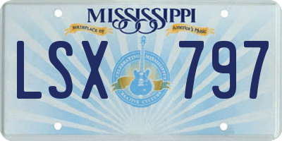MS license plate LSX797