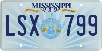 MS license plate LSX799