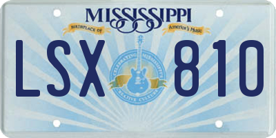MS license plate LSX810