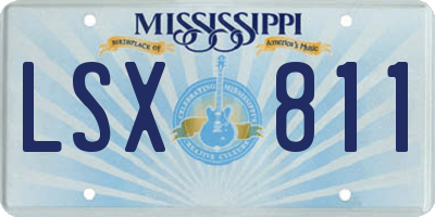 MS license plate LSX811