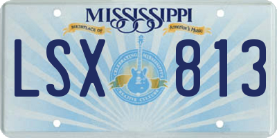 MS license plate LSX813