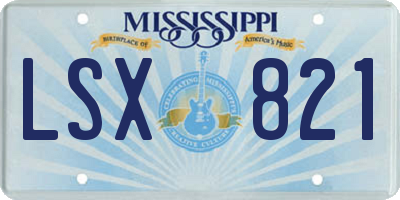 MS license plate LSX821
