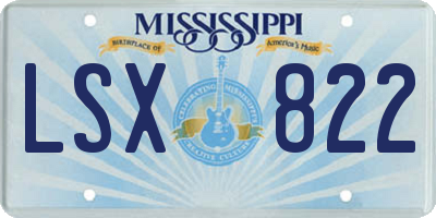 MS license plate LSX822