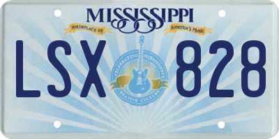 MS license plate LSX828
