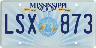 MS license plate LSX873