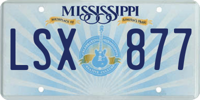 MS license plate LSX877