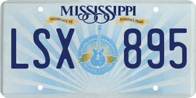 MS license plate LSX895