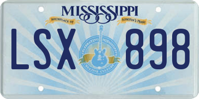 MS license plate LSX898