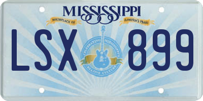 MS license plate LSX899
