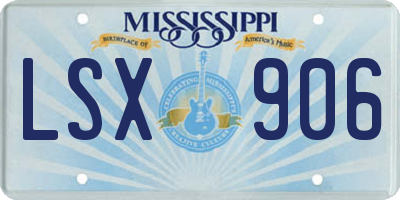 MS license plate LSX906