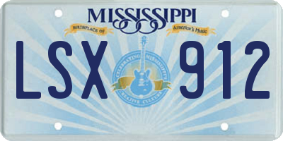 MS license plate LSX912