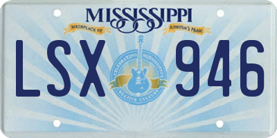 MS license plate LSX946