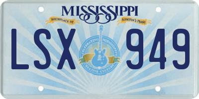 MS license plate LSX949