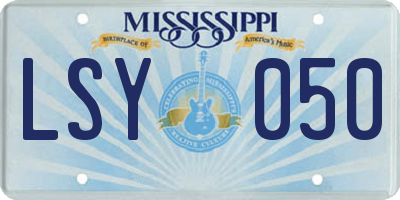 MS license plate LSY050