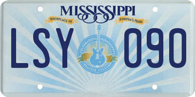 MS license plate LSY090
