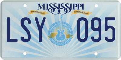 MS license plate LSY095