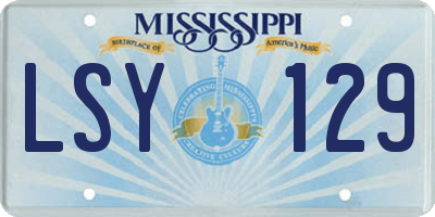 MS license plate LSY129