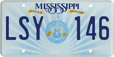 MS license plate LSY146