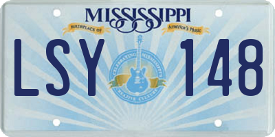 MS license plate LSY148