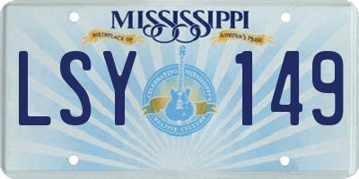 MS license plate LSY149