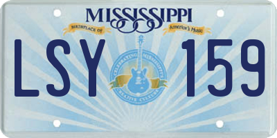 MS license plate LSY159