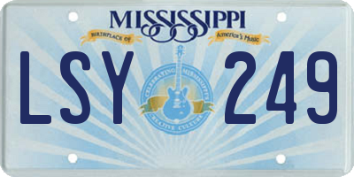 MS license plate LSY249