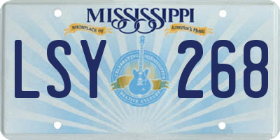 MS license plate LSY268