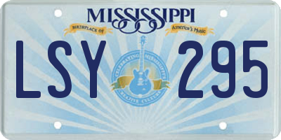 MS license plate LSY295