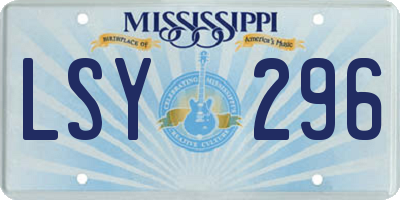 MS license plate LSY296